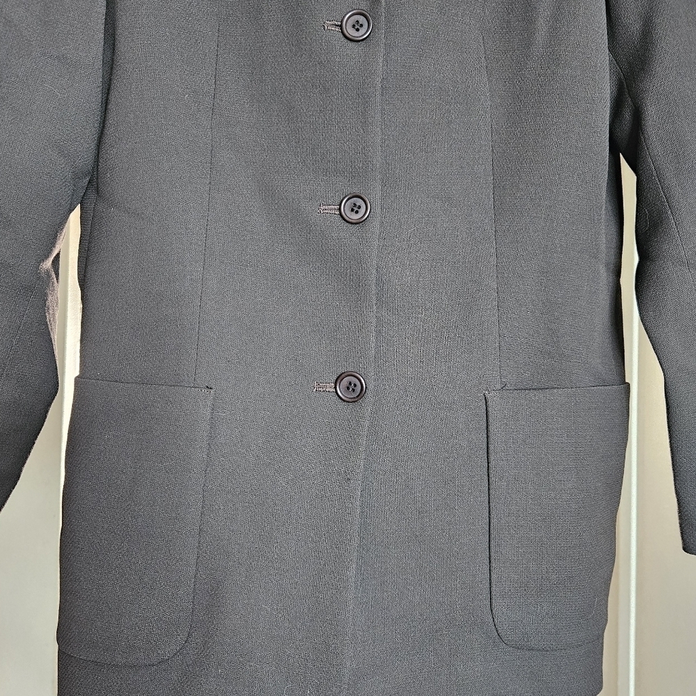 J. Crew Women's Chocolate Brown Single Breasted 3 Button Wool Blazer sz 2 Petite - Picture 5 of 5